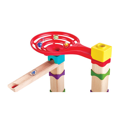 Hape Marble Run Do It Yourself Wooden Buildable Marble Course Set (Open Box)