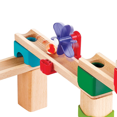 Hape Marble Run Do It Yourself Wooden Buildable Marble Course Set (Open Box)