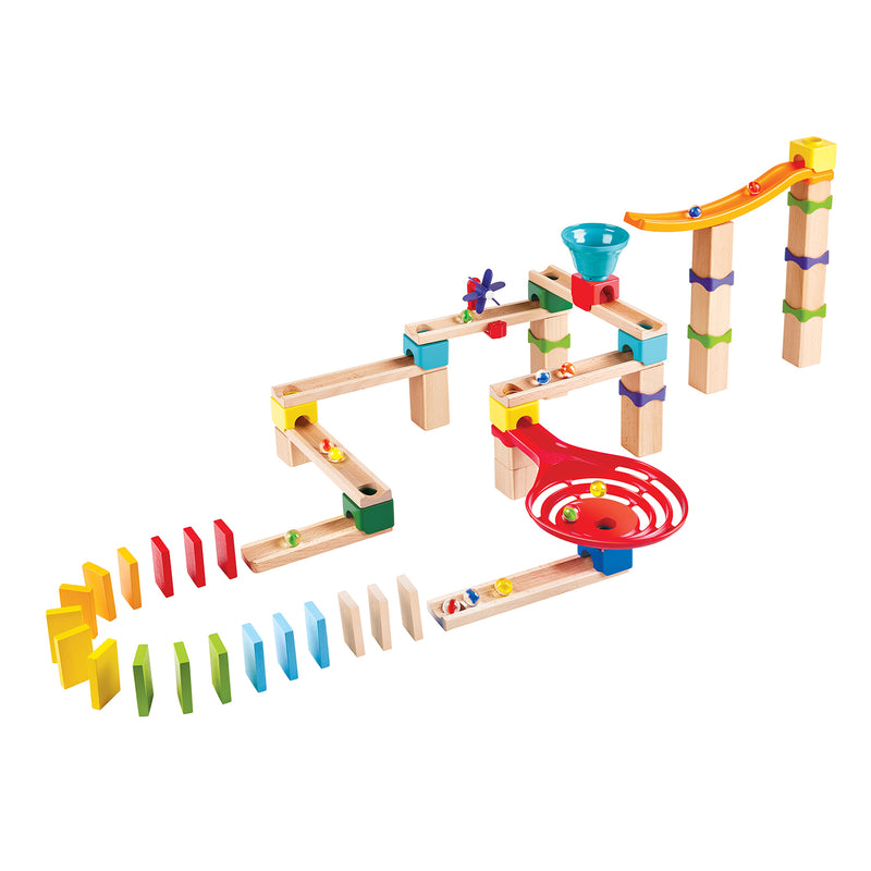 Hape Marble Run Do It Yourself Wooden Buildable Marble Course Set (Open Box)