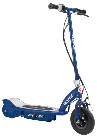 Razor E125 Kids Motorized 24V Electric Powered Ride On Scooter with Helmet, Blue - VMInnovations