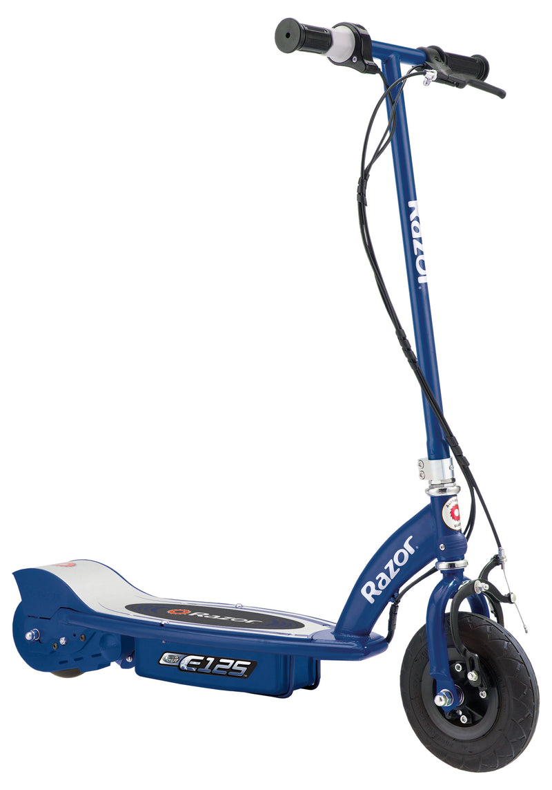 Razor E125 Kids Motorized 24V Electric Powered Ride On Scooter with Helmet, Blue