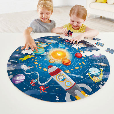 23 Inch Round 102 Piece Solar System Puzzle Toy with Astronomy Poster (Open Box) - VMInnovations
