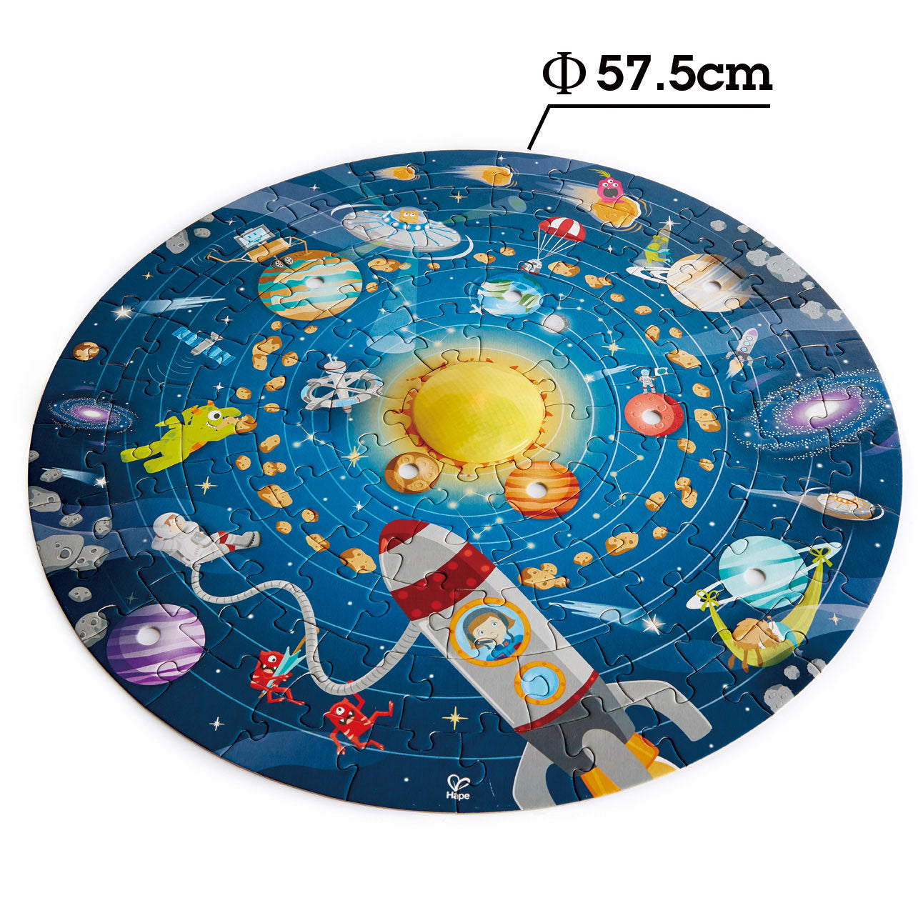 23 Inch Round 102 Piece Solar System Puzzle Toy with Astronomy Poster (Open Box) - VMInnovations