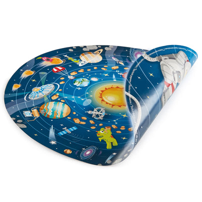 23 Inch Round 102 Piece Solar System Puzzle Toy with Astronomy Poster (Open Box) - VMInnovations