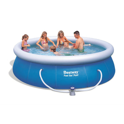 Bestway 12ft x 36in Fast Set 57278E Inflatable Above Ground Pool w/ Filter Pump