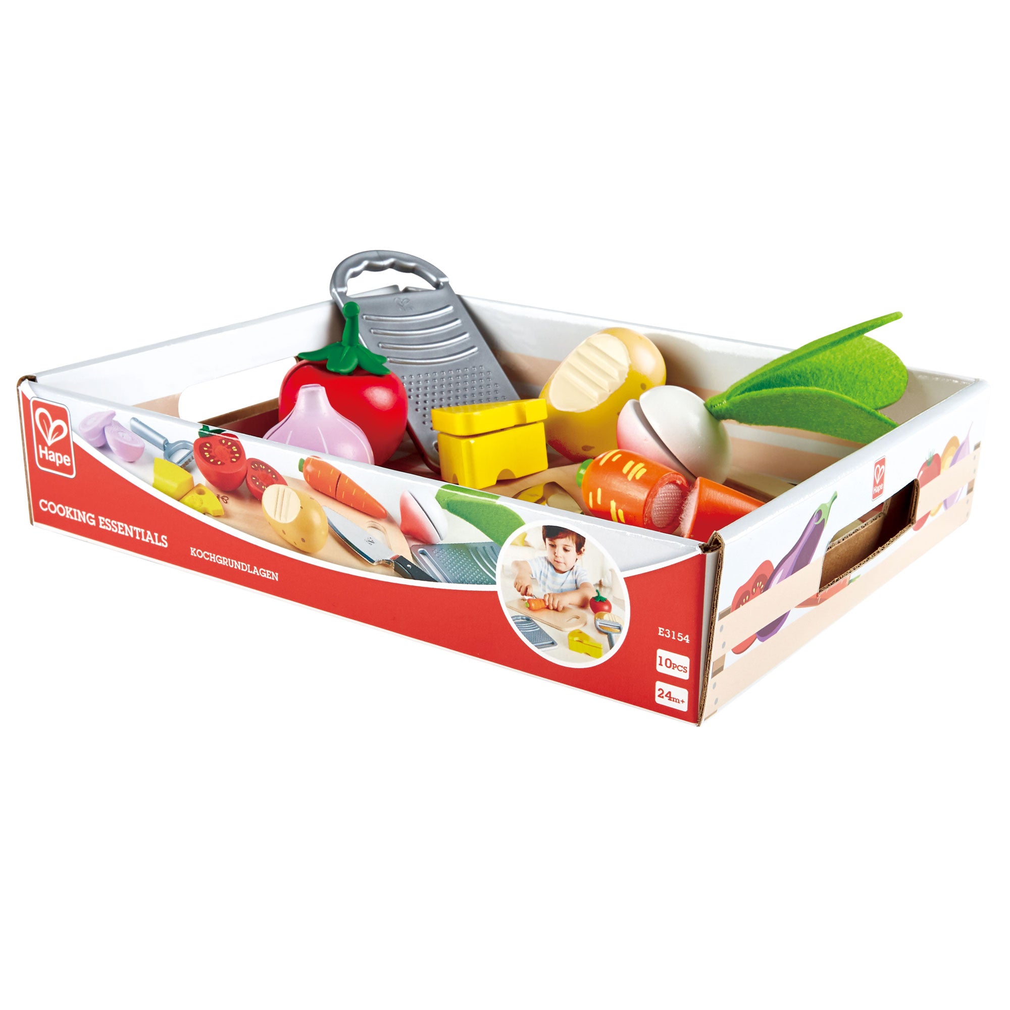Hape Cooking Essentials Kids Wooden Pretend Kitchen Play Food & Accessories Set