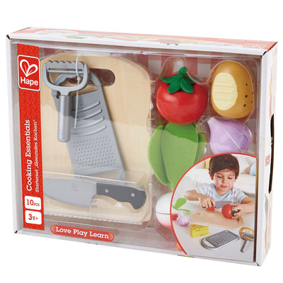 Hape Cooking Essentials Kids Wooden Pretend Kitchen Play Food & Accessories Set