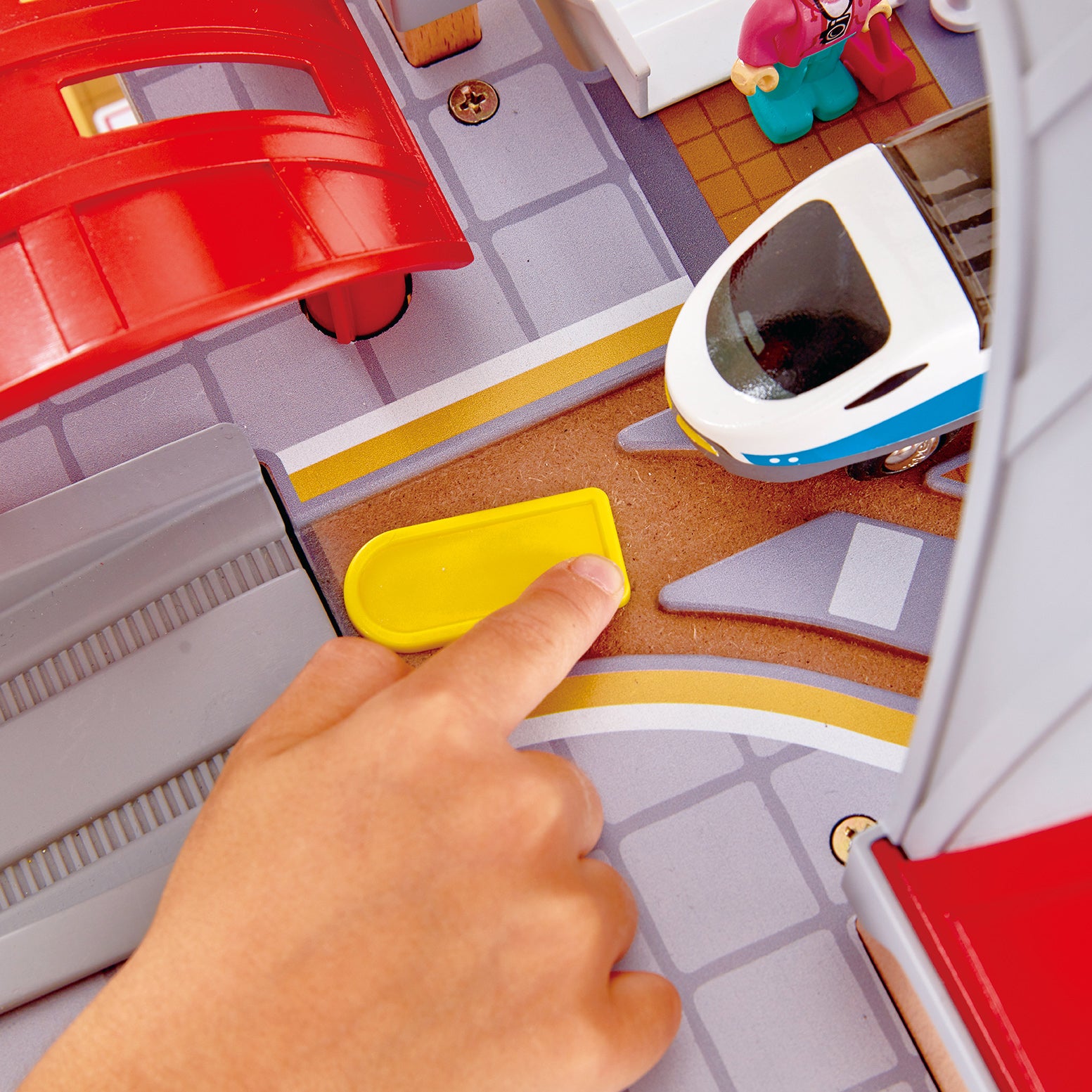 Hape Grand City Themed Magnetic Kids Play Freight Train Railway Station Toy Set - VMInnovations