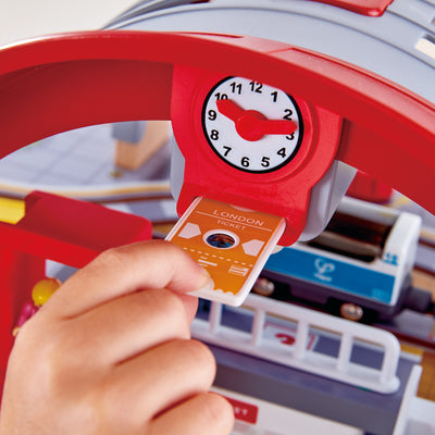 Hape Grand City Themed Magnetic Kids Play Freight Train Railway Station Toy Set - VMInnovations