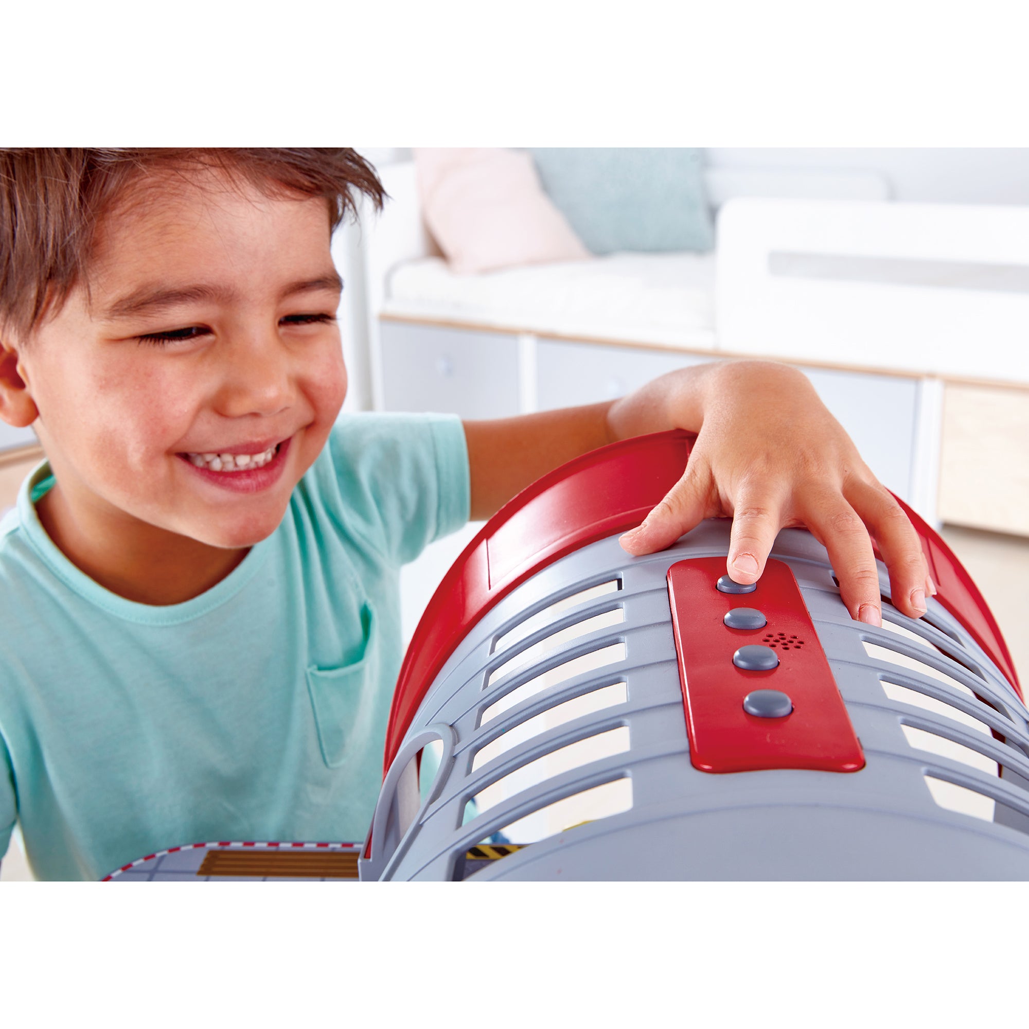 Hape Grand City Magnetic Kids Play Freight Train Railway Station Toy Set (Used) - VMInnovations