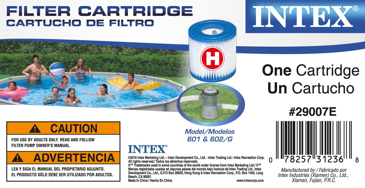 Intex Filter Cartridge for Swimming Pool (12 Pack) w/ Intex 10-Foot Pool Cover