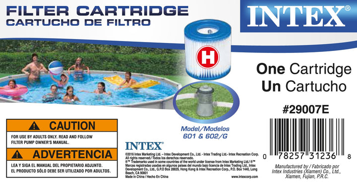 Intex Pool Filter (6 Pack) with Intex 10-Foot Round Above Ground Pool Cover