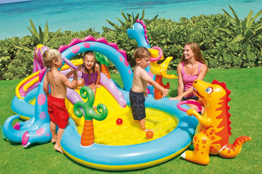 Intex 11' x 7.5' x 44" Play Center Kiddie Pool & 120V Electric Air Pump