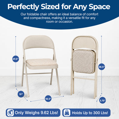 MECO Sudden Comfort 5 Piece 34x34 Card Table and 4 Chairs Folding Furniture Set - VMInnovations