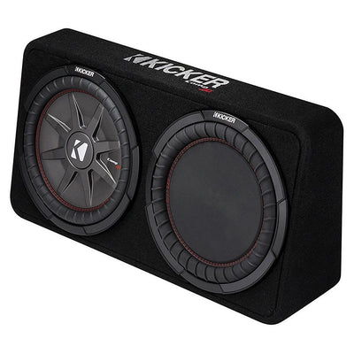 Kicker Dual 12" Slim Subwoofer Enclosure, Planet Audio 1500 Amp & QPOWER WireKit
