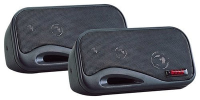 BOSS Audio AVA6200 80 Watt 3 Way 4 Ohm Car Audio Box Speakers, Black (2 pack)