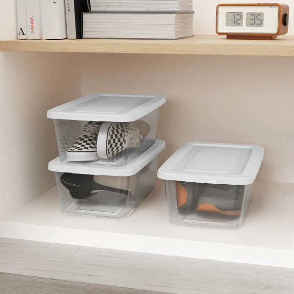 Sterilite 6 Qt Storage Box, Stackable Plastic Container, Home Organizer, 36 Pack