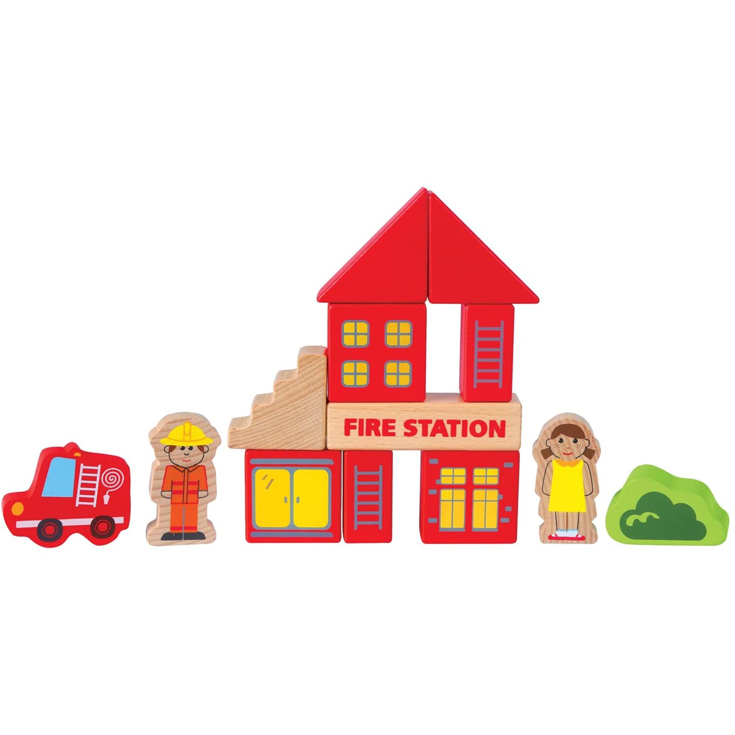 City Building Blocks Colored Wooden Playset, Ages 3 and Up, 145 Piece Set (Used) - VMInnovations
