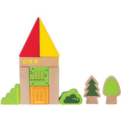 Hape City Building Blocks Colored Wooden Playset, 145 Piece Set (Open Box) - VMInnovations