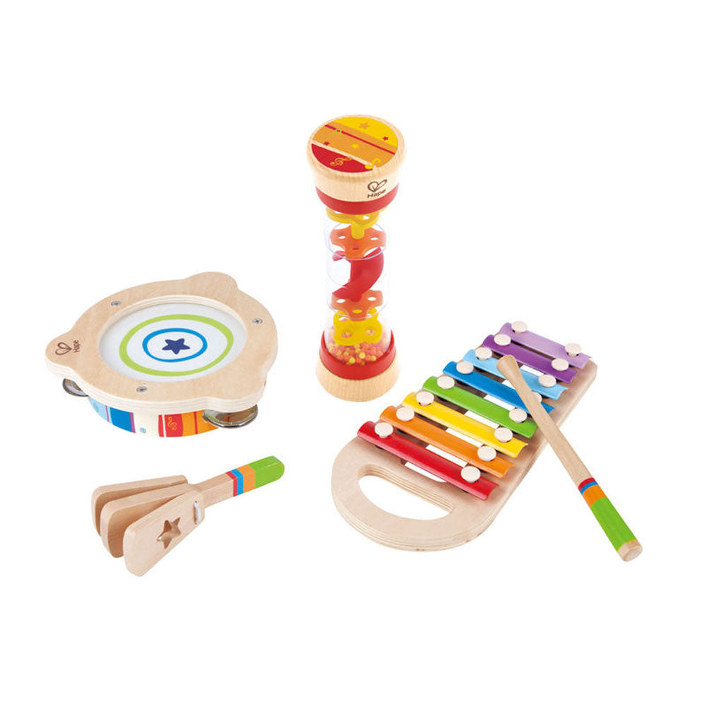 Hape 5 Piece Toddler Beat Box Musical Set, Wooden Music Toy Set (Open Box) - VMInnovations