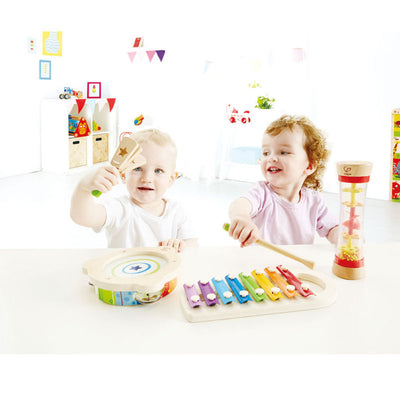 Hape 5 Piece Toddler Beat Box Musical Set, Wooden Music Toy Set (Open Box) - VMInnovations