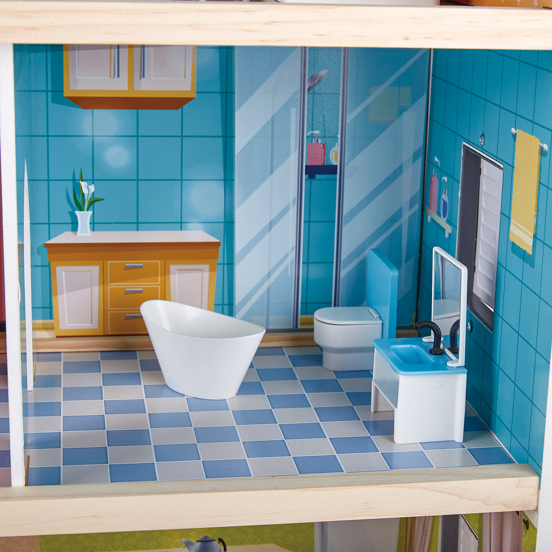 Little Room Pretend Play 3 Story Doll House & Furniture for Age 3 & Up (Used)