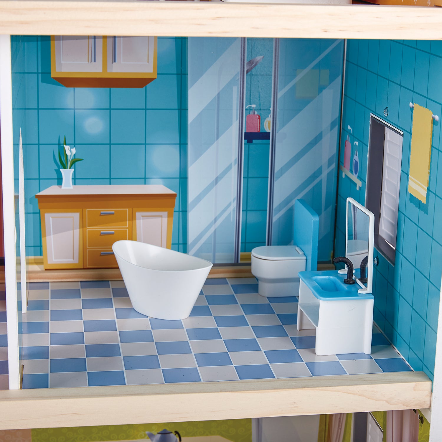 Little Room Pretend Play 3 Story Doll House & Furniture for Age 3 & Up (Used)