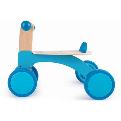 Hape Toddlers Ride On Wooden Push Balance Bike Scooter Toy, Blue (Open Box)