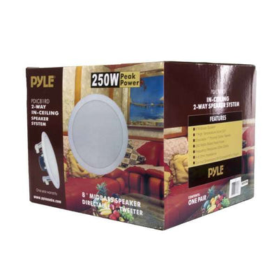 Pyle 8 Inch 500W 2 Way In Wall Ceiling Home Speakers System (Pair) (10 Pack) - VMInnovations