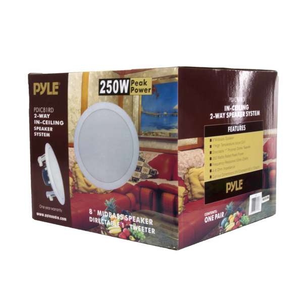 Pyle 8 Inch 500W 2 Way In Wall Ceiling Home Speakers System (Pair) (10 Pack) - VMInnovations