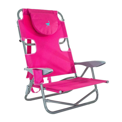 Ostrich On-Your-Back Outdoor Lounge 5 Position Reclining Beach Chair (3 Pack)