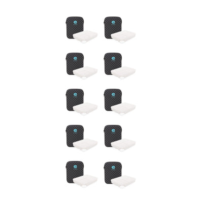 Life Story Sealing Clamp Down Lunch or Snack Box & Zipper Case, Black (10 Pack) - VMInnovations