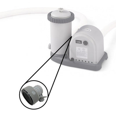Intex Hose Adapter for Filter Pump, Vacuum Cleaner w/ 24’ Hose & 2500 GPH Pump