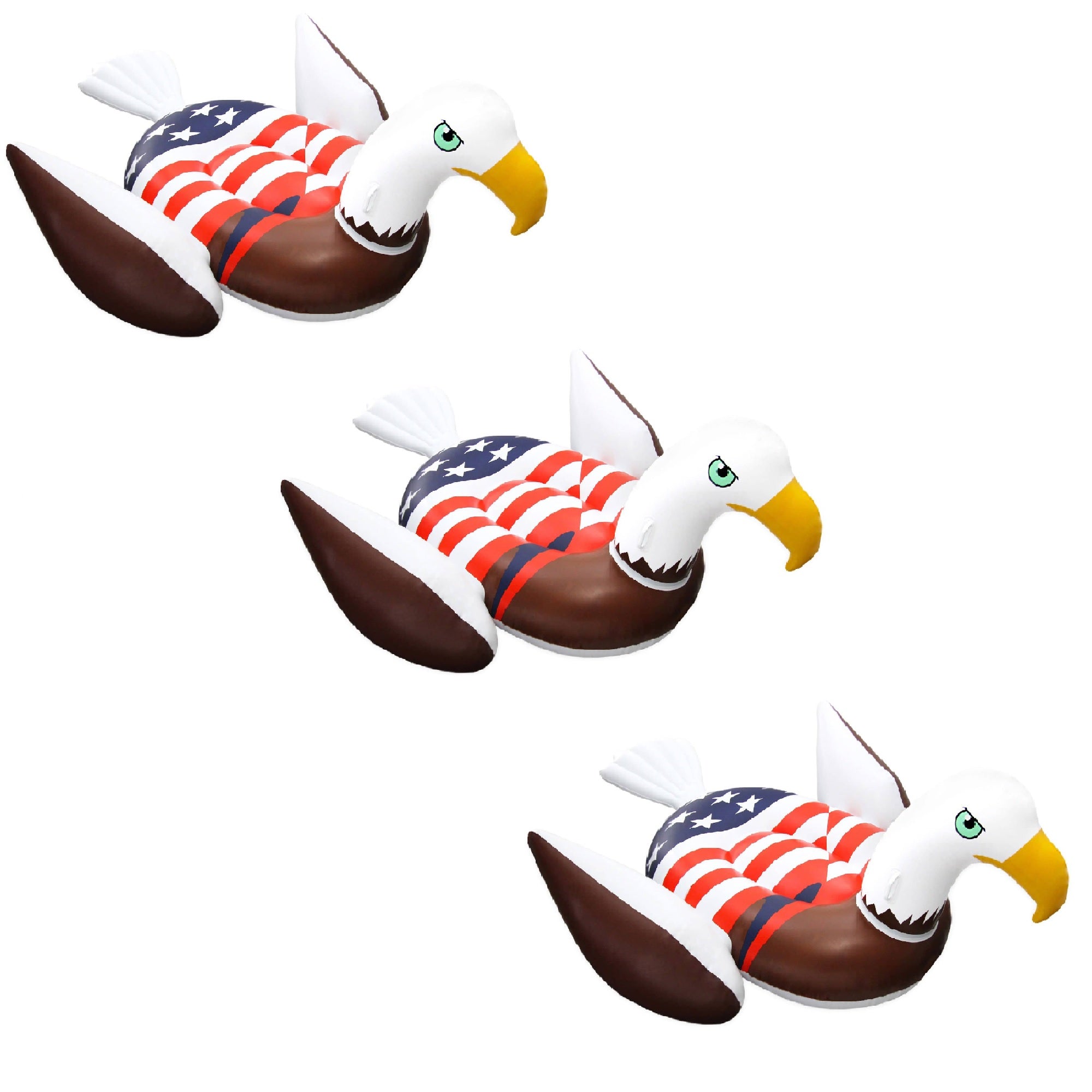 Swimline Inflatable American Bald Eagle Giant Riding Patriotic Pool Float  (3)