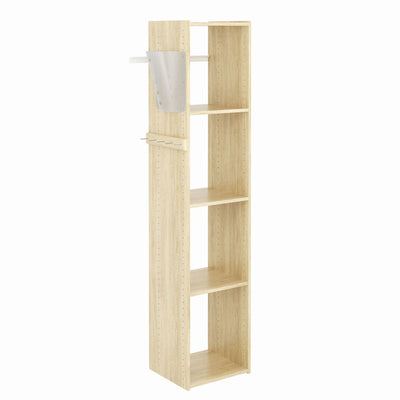 Easy Track 5 Shelf Wood Utility Closet Storage Tower Kit System (Open Box)