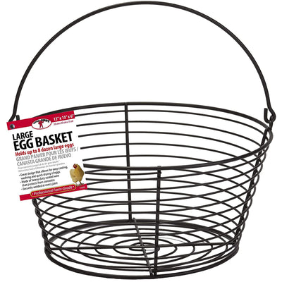 Little Giant Large Metal Wire Egg Basket for Collecting Chicken Eggs,Black(Used)