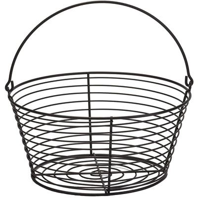 Little Giant Metal Wire Egg Basket for Collecting Chicken Eggs, Black (Open Box)