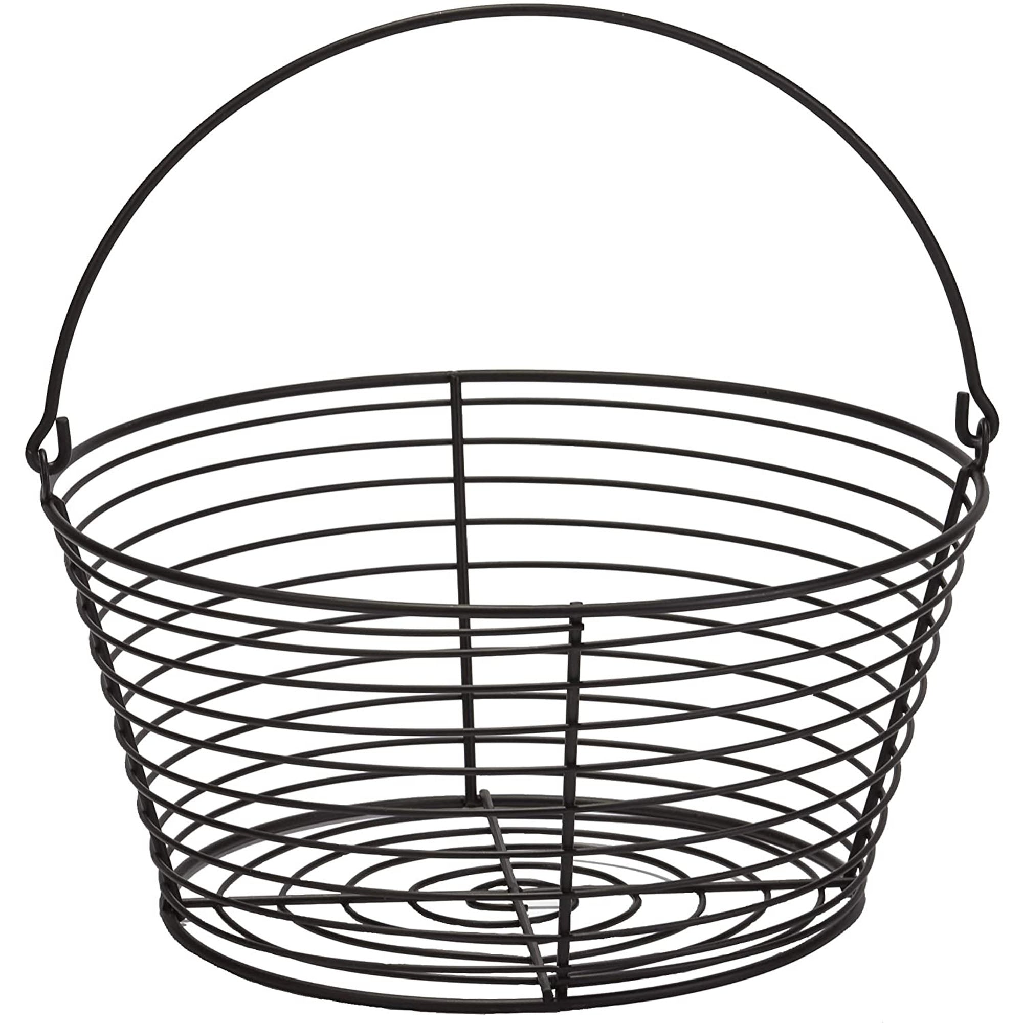 Little Giant Large Metal Wire Egg Basket for Collecting Chicken Eggs,Black(Used)