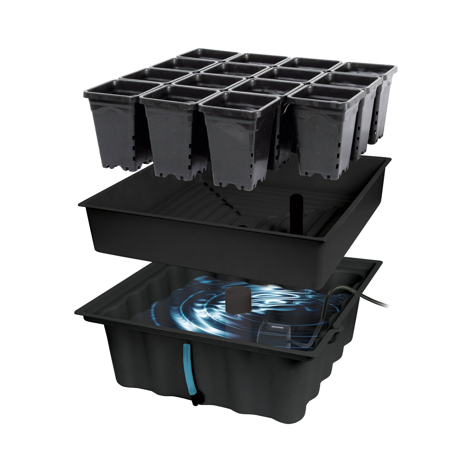 Active Aqua MGSYS 22 x 22 Inches Megagarden Planter with Ebb and Flow System - VMInnovations