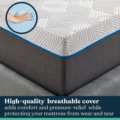 Early Bird Performance 12 Inch Gel Copper Firm Memory Foam Mattress, Twin XL