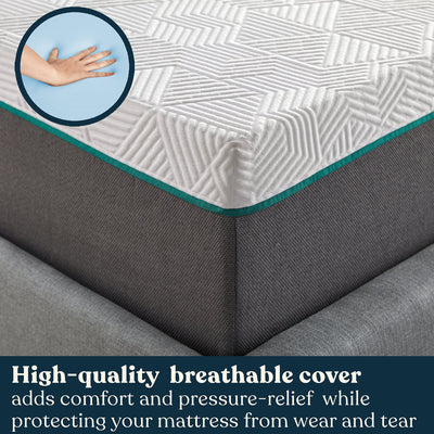 Early Bird Performance 12 Inch Hybrid Gel Copper Memory Foam Mattress, Queen