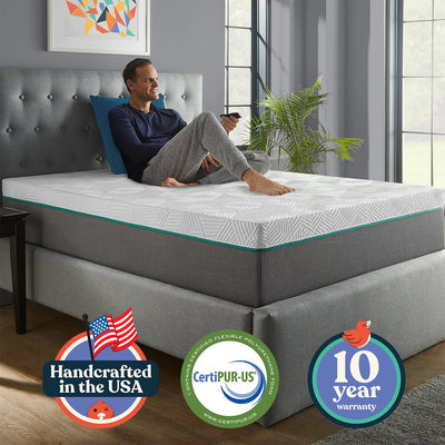 Early Bird Performance 12 Inch Hybrid Gel Copper Memory Foam Mattress, Queen