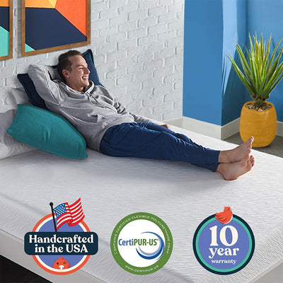 Early Bird Essential 8 Inch Dual Layer Cooling Gel Memory Foam Mattress, Full
