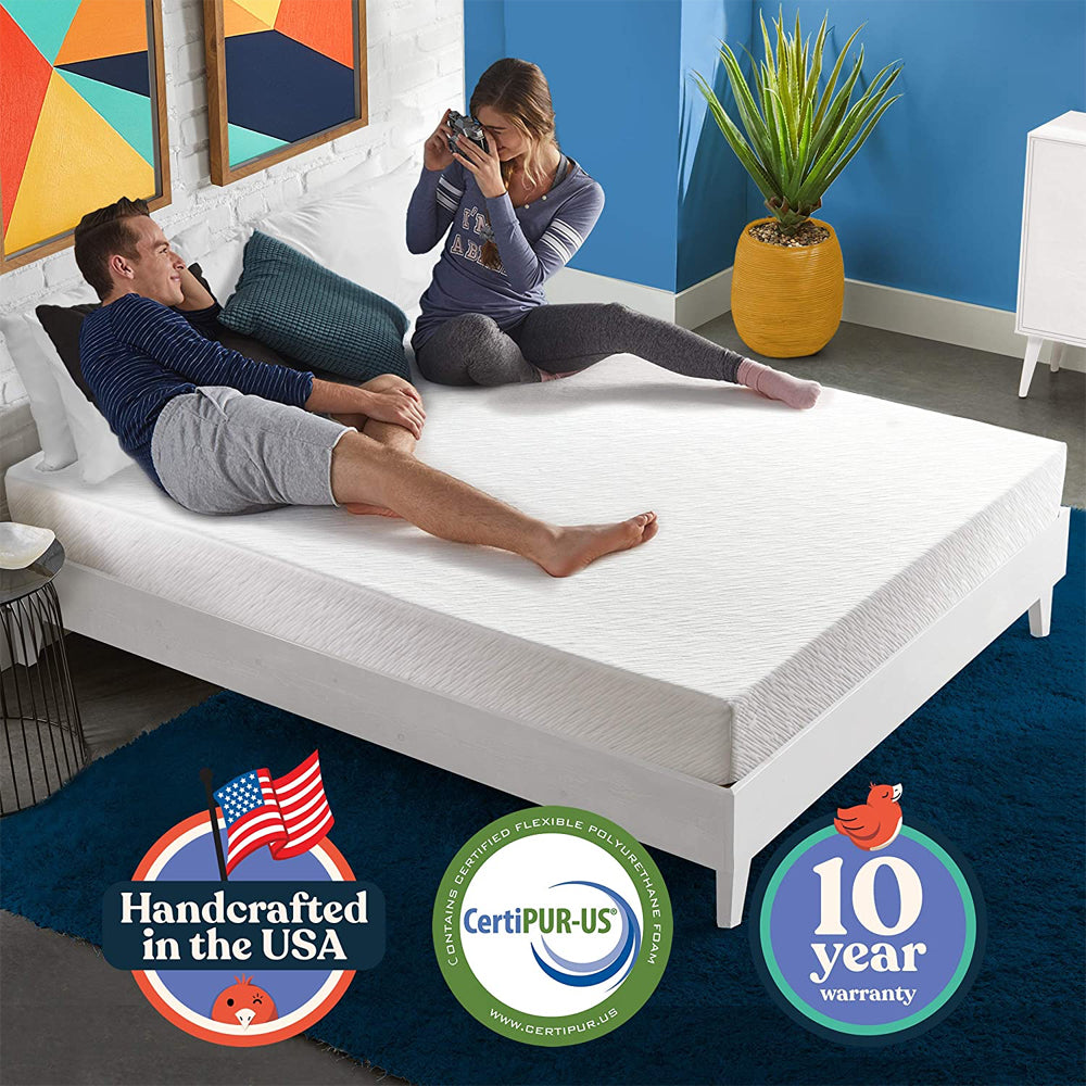 Early Bird Essential 10" Dual Layer Cooling Gel Memory Foam Mattress (Open Box)