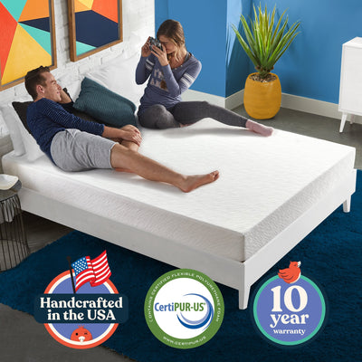 Early Bird Essential 10in Dual Layer Gel Memory Foam Mattress, California King