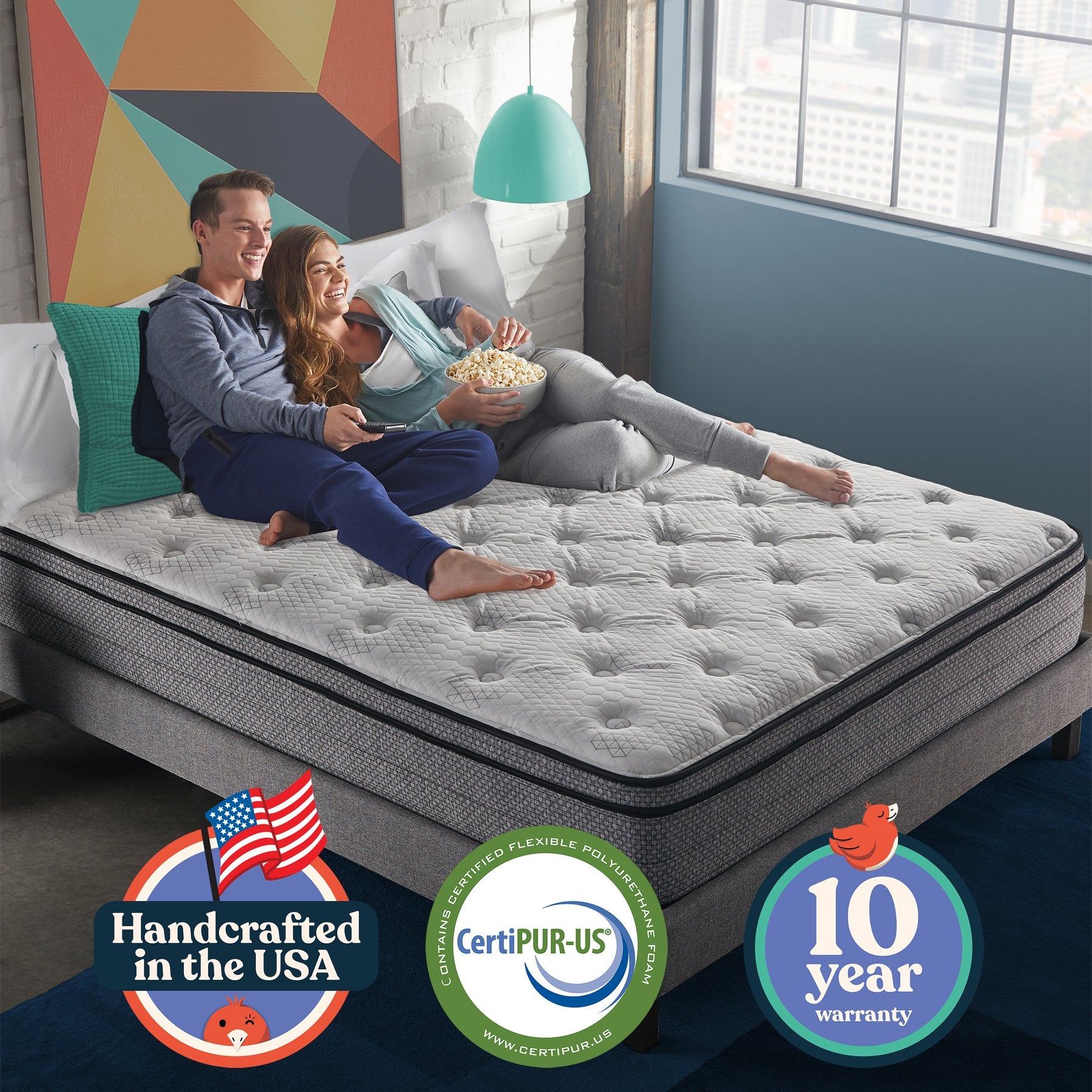 Early Bird Fusion 12 Inch Hybrid Cool Gel Support Memory Foam Mattress, Twin XL