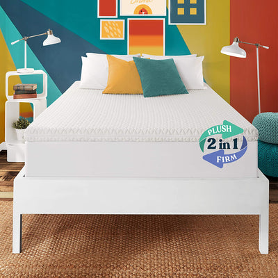Early Bird Fusion 3 In Hybrid 2 in 1 Custom Reversible Mattress Topper, Twin