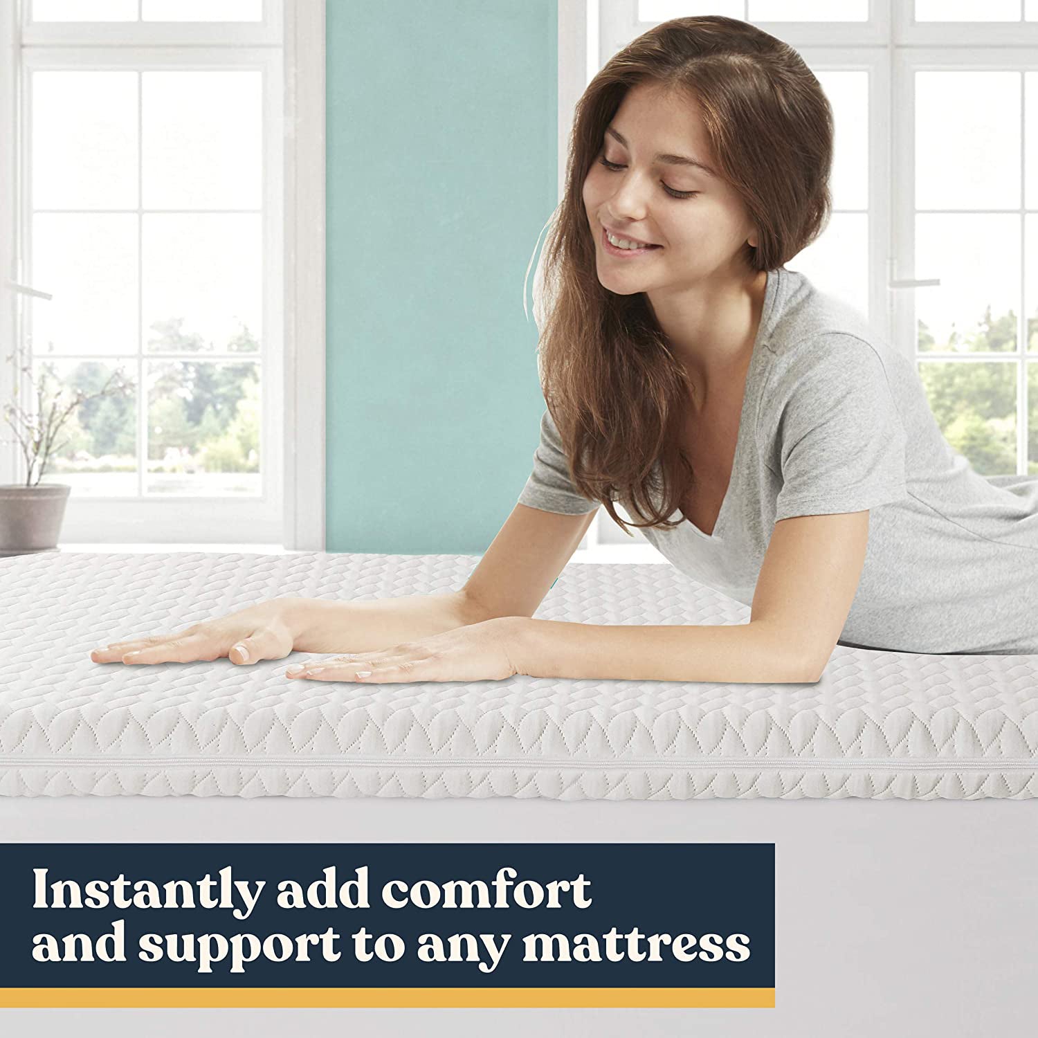 Early Bird Fusion 3 In Hybrid 2 in 1 Custom Reversible Mattress Topper, Twin