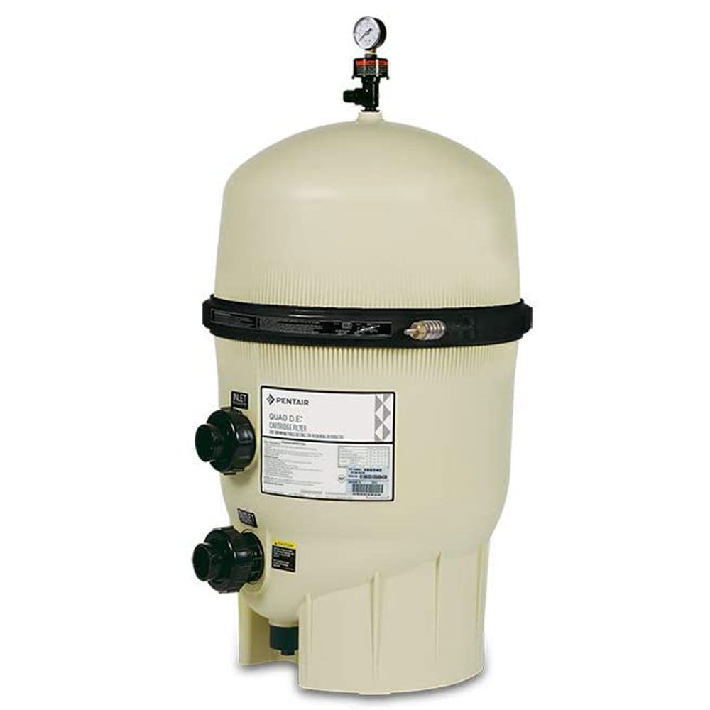 Pentair 188593 160GPM 80 Sq Ft Quad DE Cartridge Pool Filter Tank (For Parts)