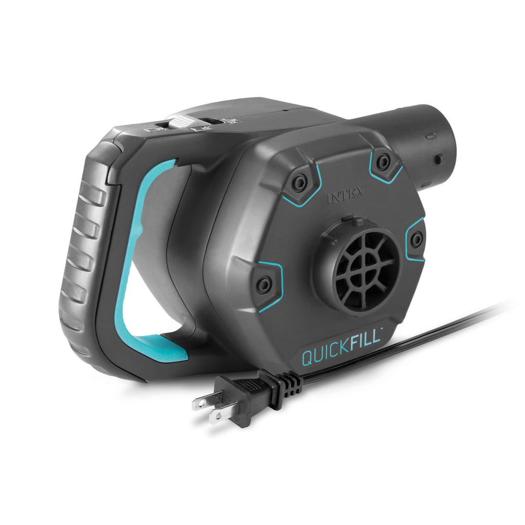 Intex American Flag 2 Person Pool Tube Float with Cooler Bundled with Air Pump